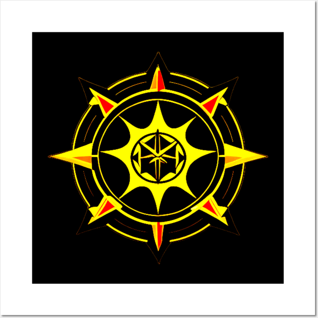 Celestial Compass Emblem - Guiding Star Crest Wall Art by HIghlandkings